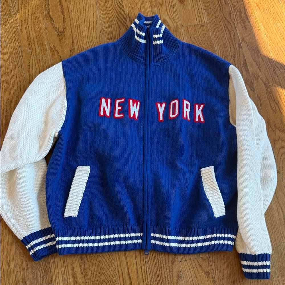 KITX X WYONA New York Rangers collector item RARE Varsity Zip-Up  Sweater